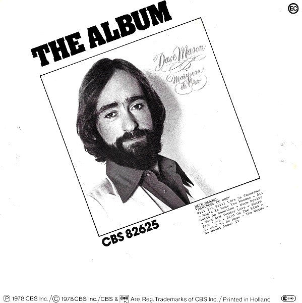 Dave Mason : Will You Still Love Me Tomorrow (7", Single)