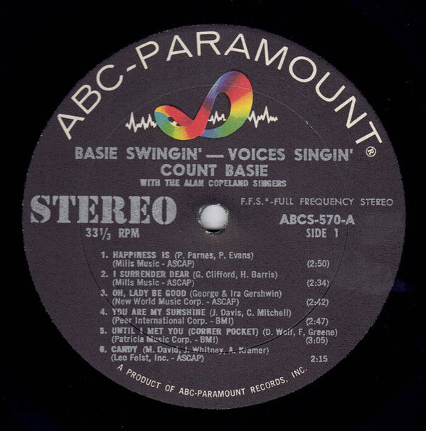 Count Basie With The Alan Copeland Singers : Basie Swingin' Voices Singin' (LP, Album)