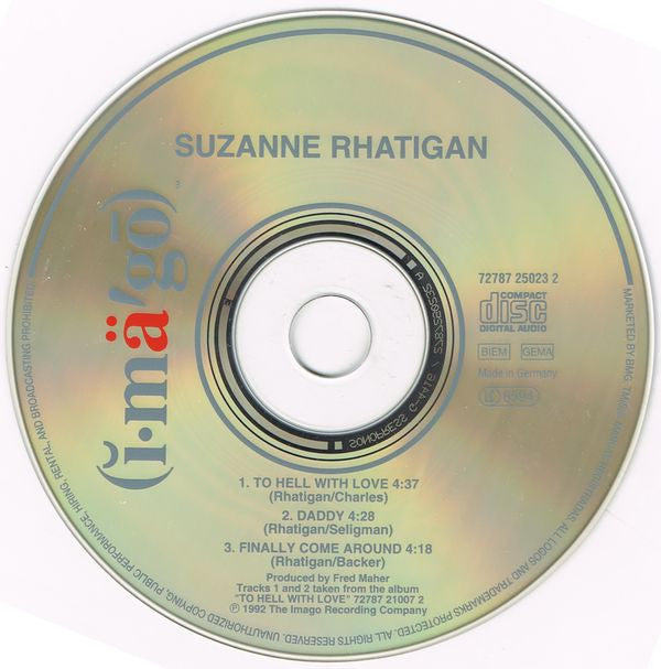 Suzanne Rhatigan : To Hell With Love (CD, Single)