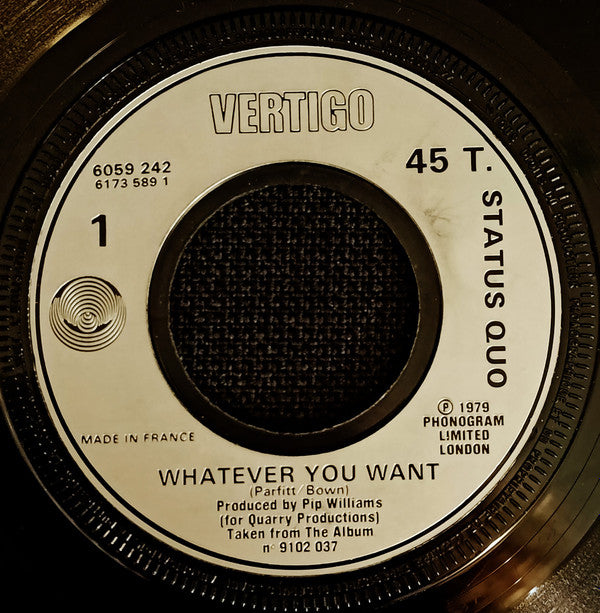 Status Quo : Whatever You Want (7", Single, Pho)