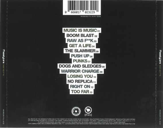 Freestylers : Raw As F**k (CD, Album)