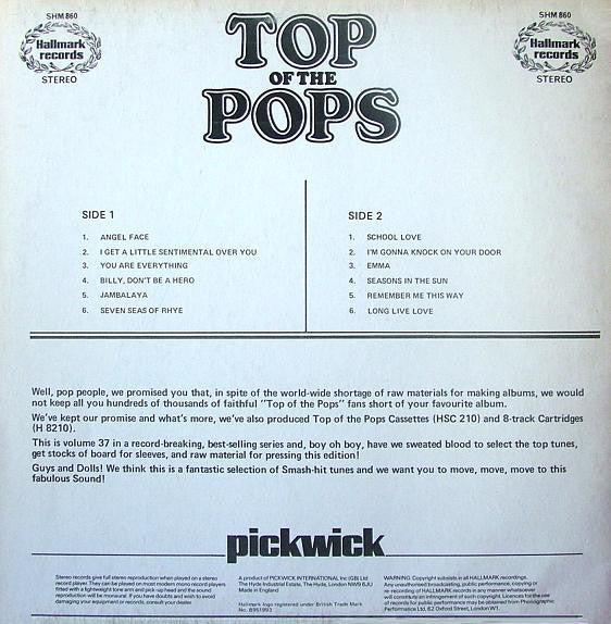 Unknown Artist : Top Of The Pops Vol. 37 (LP, Album)