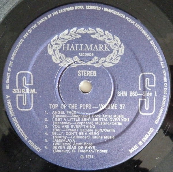 Unknown Artist : Top Of The Pops Vol. 37 (LP, Album)