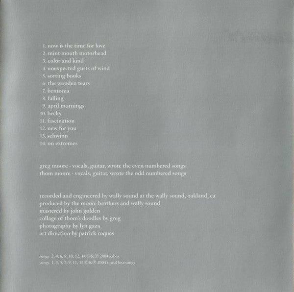 The Moore Brothers : Now Is The Time For Love (CD, Album)