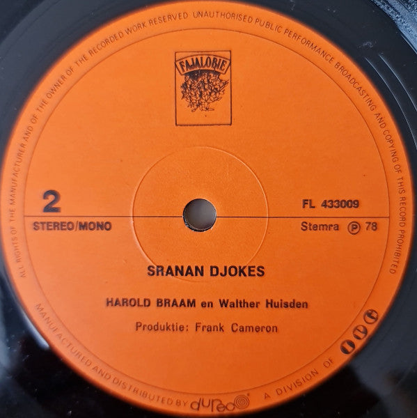 Harold Braam En Walther Huisden : Sranan Djokes (LP)