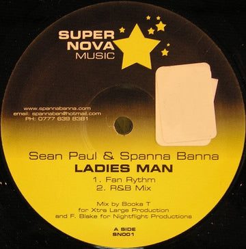 Sean Paul & Spanner Banner : Ladies Man (12")