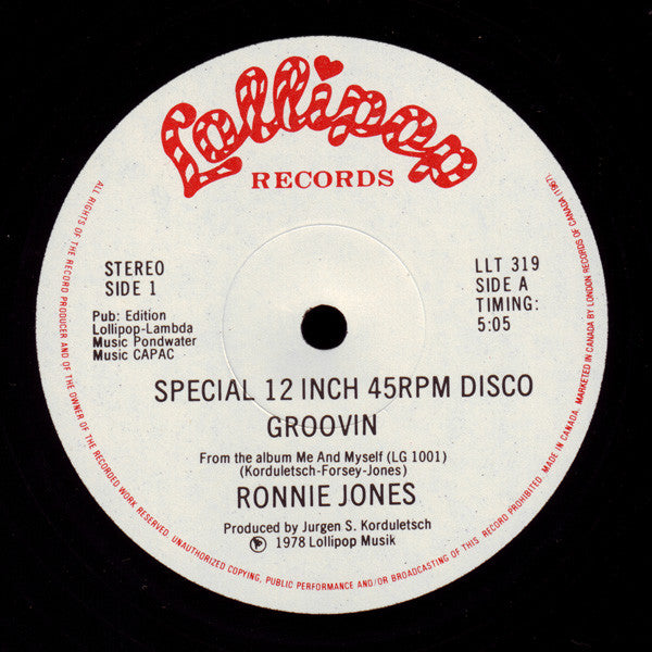 Ronnie Jones : Groovin (12")