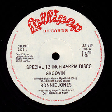 Ronnie Jones : Groovin (12")