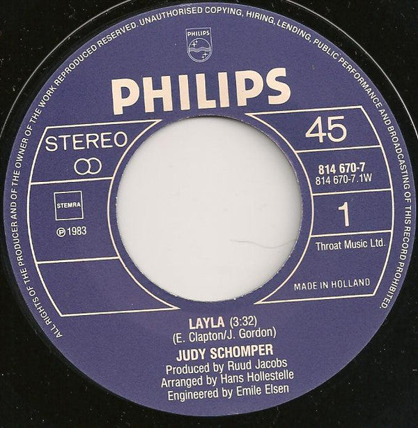 Judy Schomper : Layla (7")