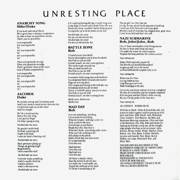 Plague (8) : Unresting Place (7", W/Lbl)