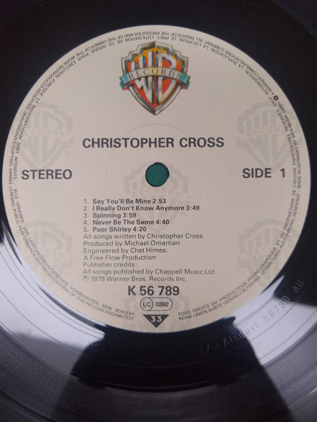 Christopher Cross : Christopher Cross (LP, Album, RE)