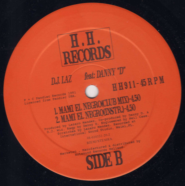 DJ Laz Feat. Danny D (2) : Mami El Negro (12")