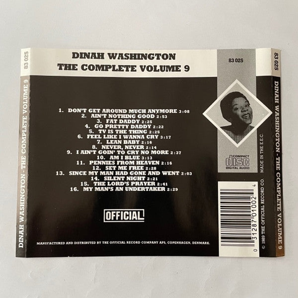 Dinah Washington : The Complete Dinah Washington Vol. 9 1953 (CD, Comp, Mono)