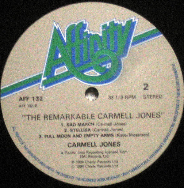 Carmell Jones Featuring Harold Land : The Remarkable Carmell Jones (LP, Album, RE)