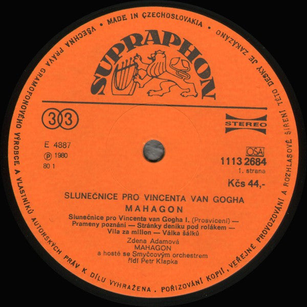 Mahagon : Slunečnice Pro Vincenta Van Gogha (LP, Album)