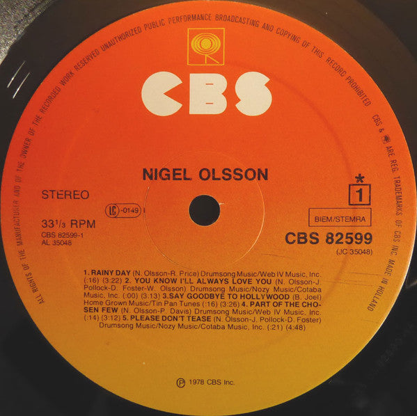 Nigel Olsson : Nigel Olsson (LP, Album)