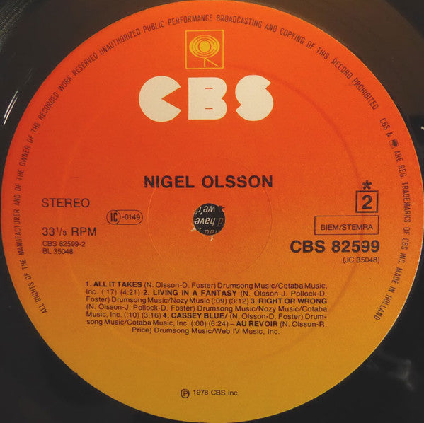 Nigel Olsson : Nigel Olsson (LP, Album)