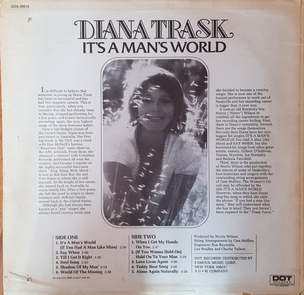 Diana Trask : It's A Man's World (LP, Album)