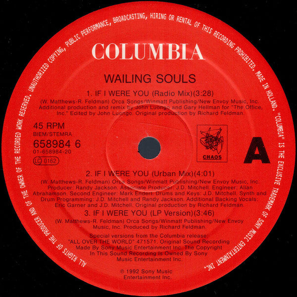 Wailing Souls : If I Were You (12", Maxi)