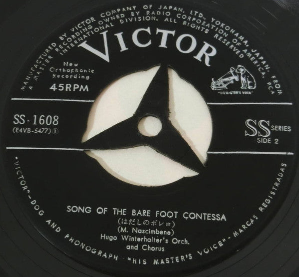 Hugo Winterhalter Orchestra : Canadian Sunset / Song Of The Bare Foot Contessa  (7", Single)