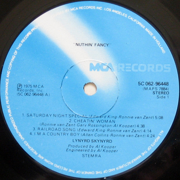 Lynyrd Skynyrd : Nuthin' Fancy (LP, Album)
