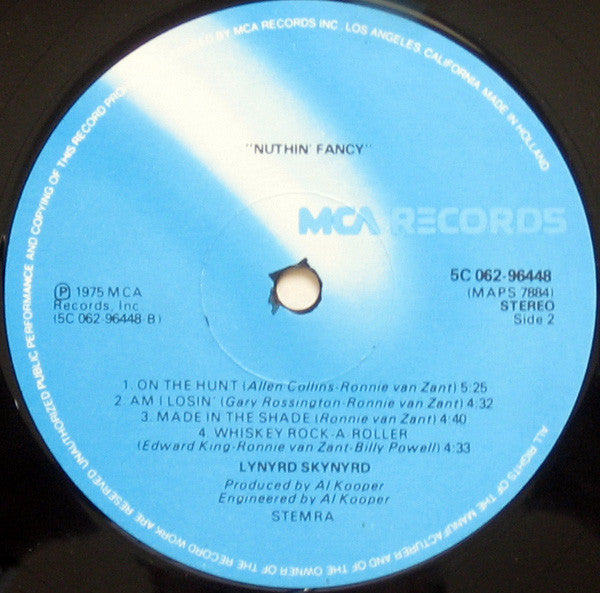Lynyrd Skynyrd : Nuthin' Fancy (LP, Album)