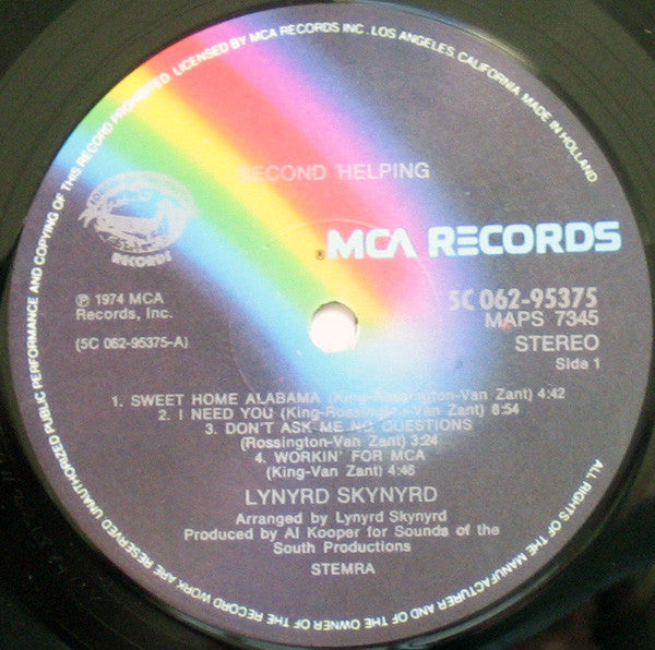 Lynyrd Skynyrd : Second Helping (LP, Album)