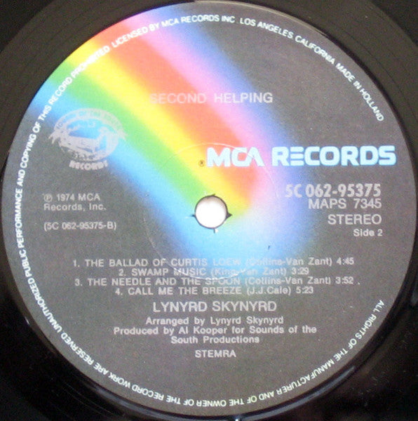Lynyrd Skynyrd : Second Helping (LP, Album)