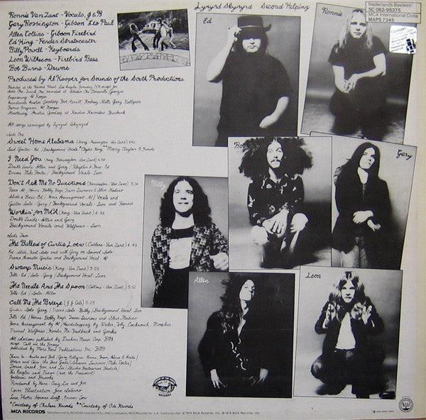 Lynyrd Skynyrd : Second Helping (LP, Album)