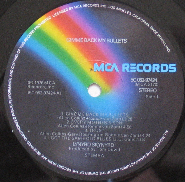 Lynyrd Skynyrd : Gimme Back My Bullets (LP, Album)