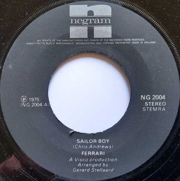 Ferrari (3) : Sailor Boy (7", Single)