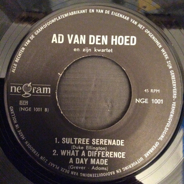 Ad Van Den Hoed Kwartet : Somebody Loves Me (7", EP)