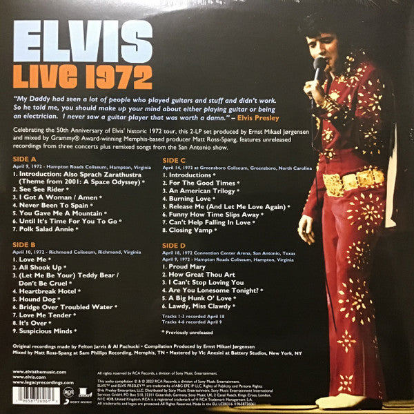 Elvis* : Elvis Live 1972 (2xLP)