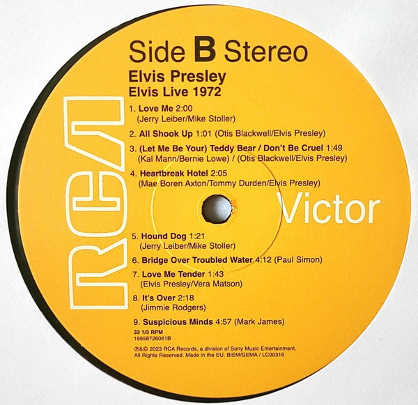 Elvis* : Elvis Live 1972 (2xLP)