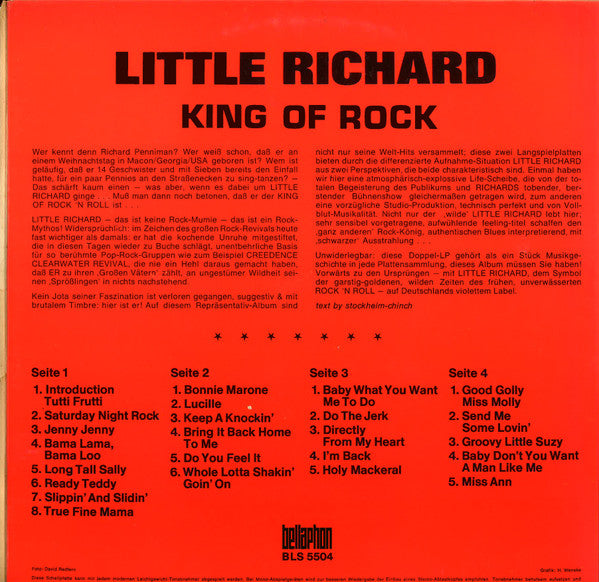 Little Richard : King Of Rock (2xLP, Comp)