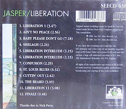 Jasper (7) : Liberation (CD, Album, RE)