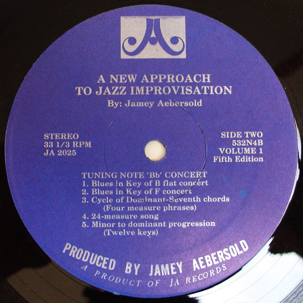 Jamey Aebersold : A New Approach To Jazz Improvisation (Revised Fifth Edition) (LP)
