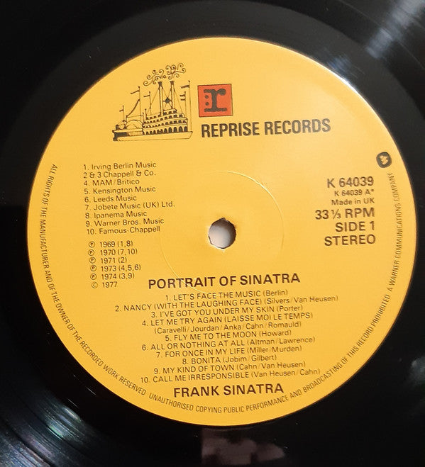 Frank Sinatra : Portrait Of Sinatra: Forty Songs From The Life Of A Man (2xLP, Comp, Gat)