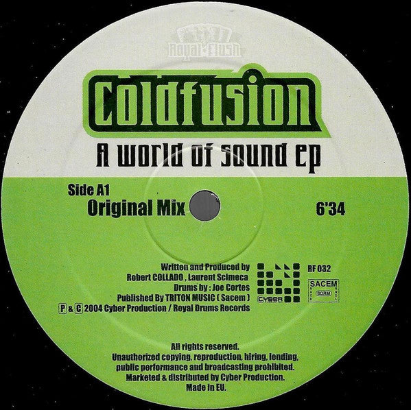 Coldfusion : A World Of Sound EP (12", EP)