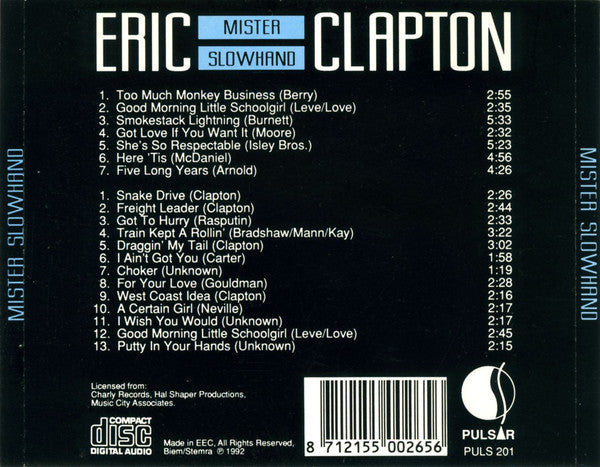 Eric Clapton : Mister Slowhand (2xCD, Comp)