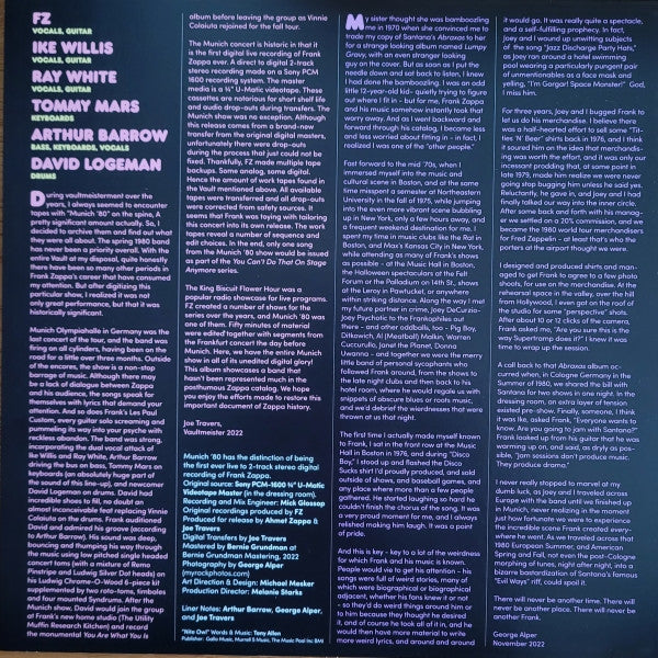 Frank Zappa : Zappa '80 Munich (3xLP, Album, Ltd, Cle)