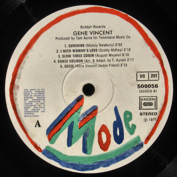 Gene Vincent : Gene Vincent (LP, Album, RE)