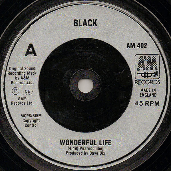 Black (2) : Wonderful Life (7", Single, Sil)
