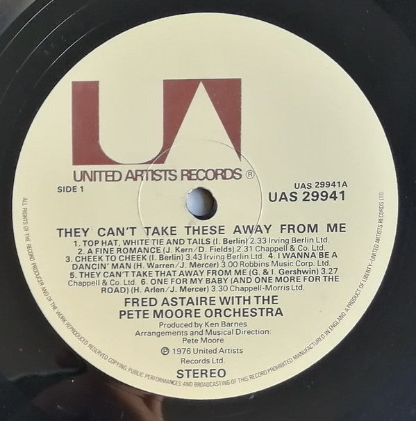 Fred Astaire : They Can't Take These Away From Me (LP, Album)