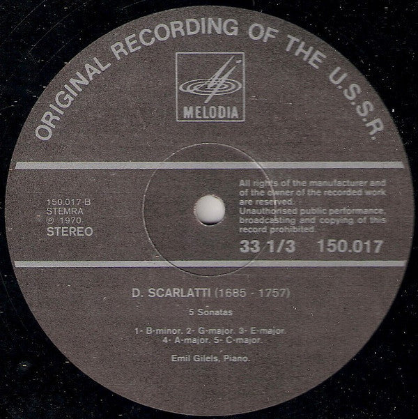 Modest Mussorgsky – Sviatoslav Richter / Emil Gilels – Domenico Scarlatti : Pictures From An Exhibition / 5 Sonates (LP, Comp)