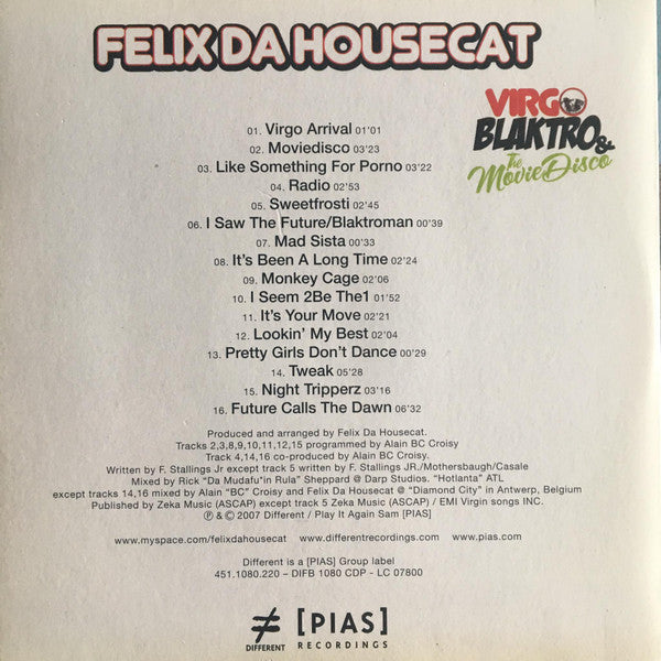 Felix Da Housecat : Virgo, Blaktro & The Movie Disco (CD, Album, Car)