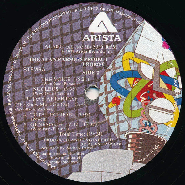 The Alan Parsons Project : I Robot (LP, Album, Gat)