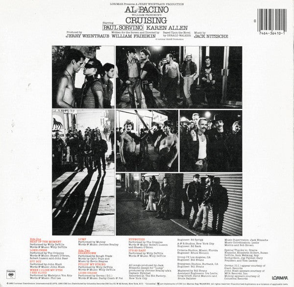 Various : Cruising (Music From The Original Motion Picture Soundtrack) (LP, Album)