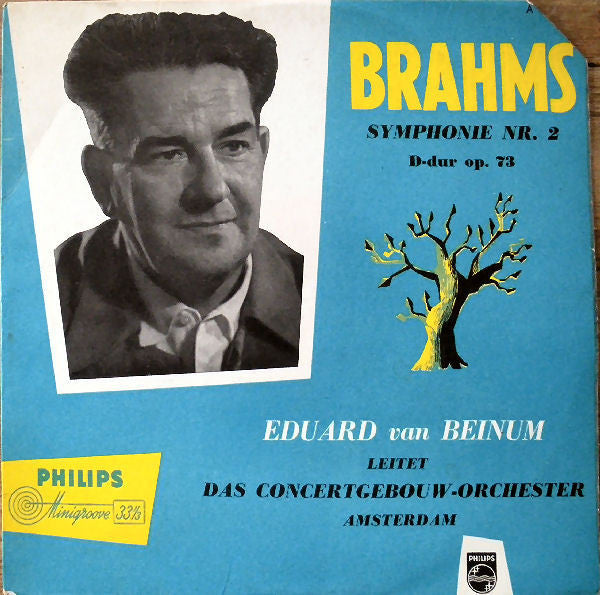 Johannes Brahms, Eduard van Beinum, Concertgebouworkest : Symphonie Nr. 2 D-dur Op. 73 (LP, Mono)