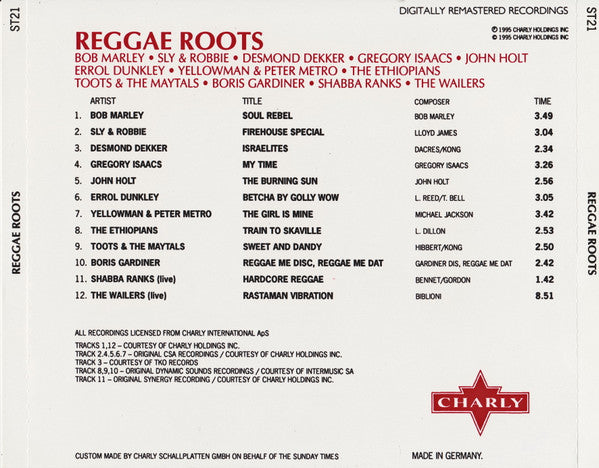 Various : Reggae Roots (CD, Comp, RM)